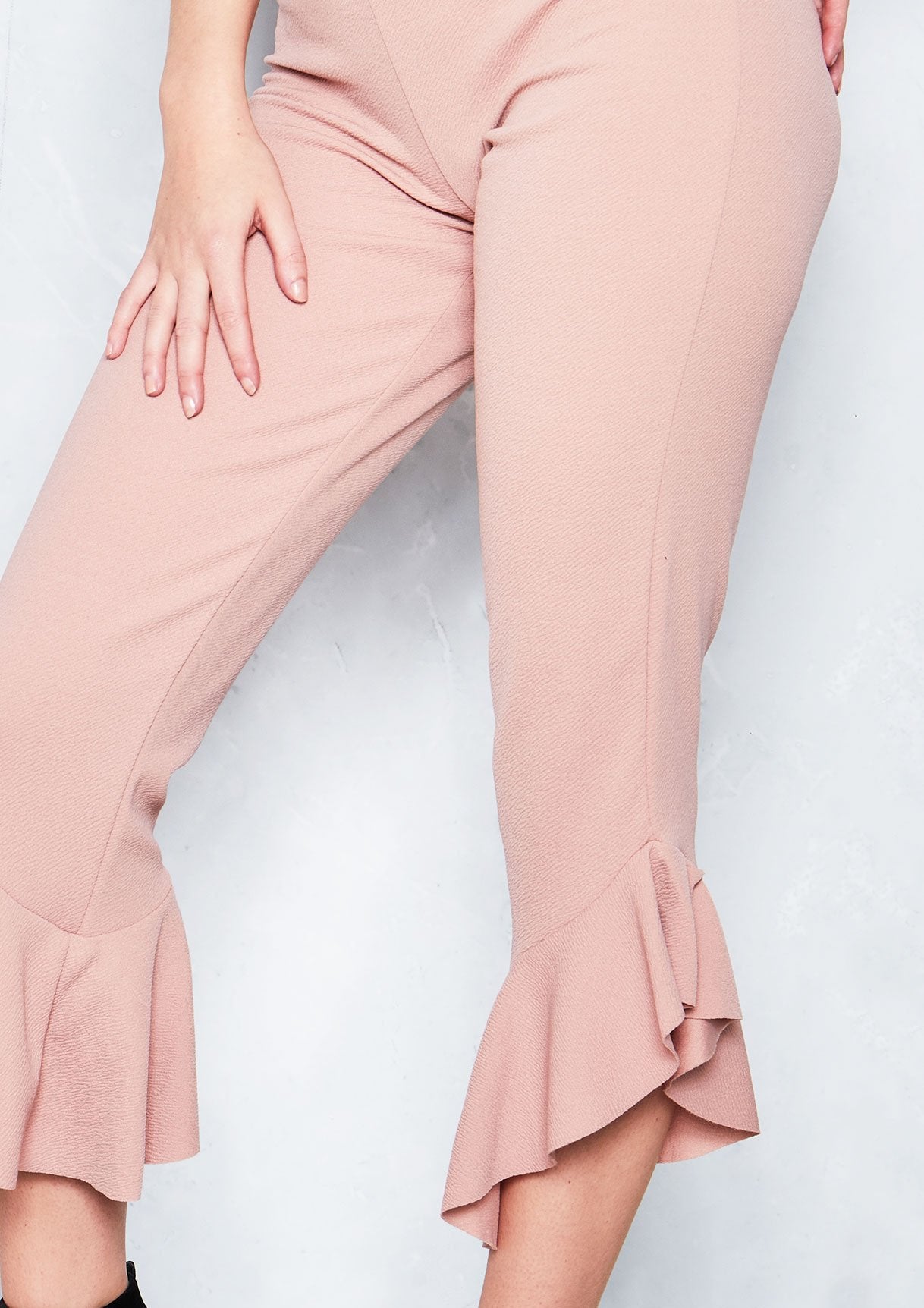 Ginny Pink Frill Hem Trousers