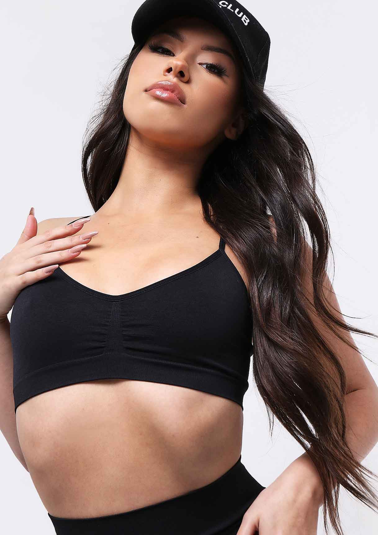 Ciara Black Seamless Shapewear Strappy Bralet