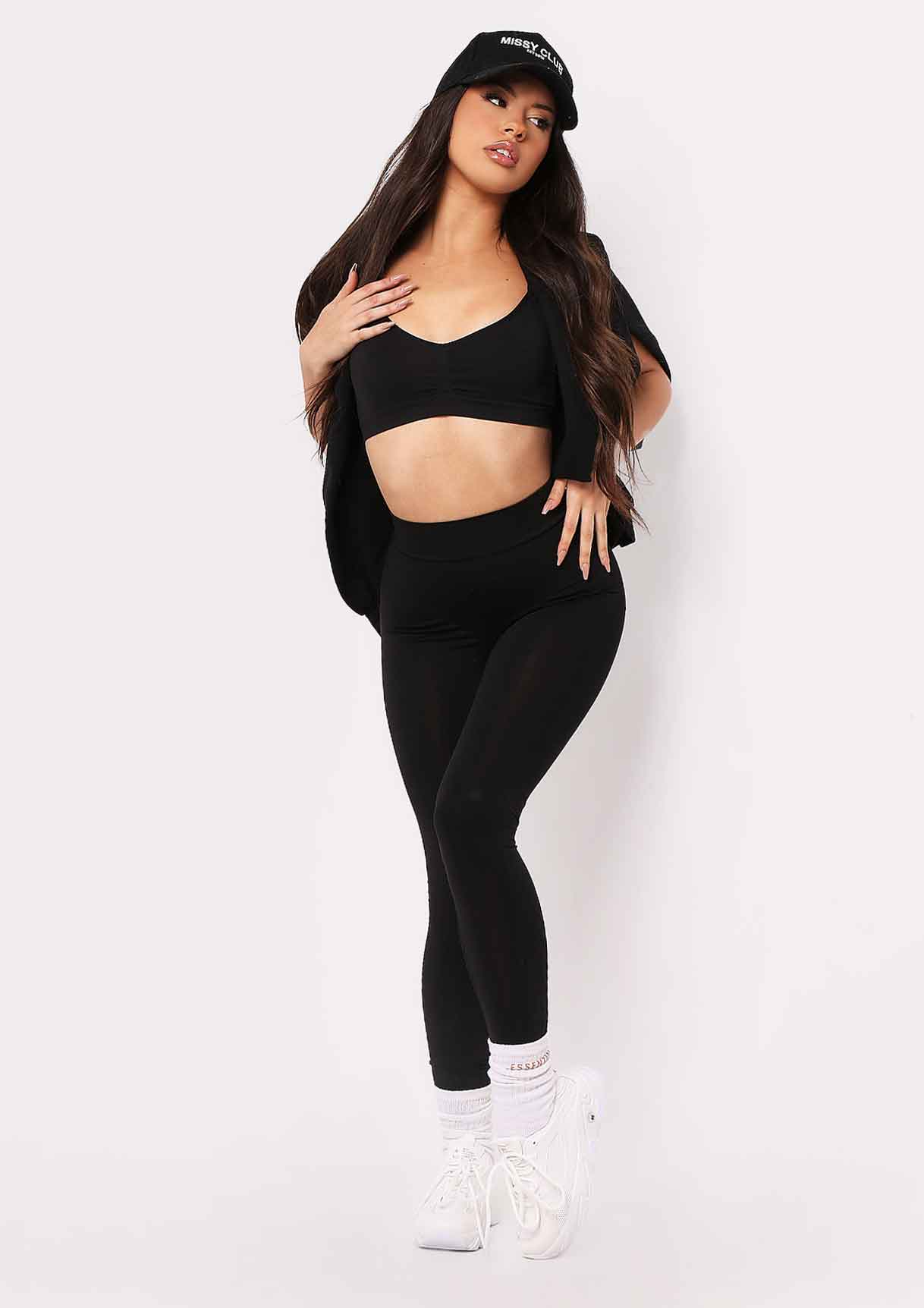 Ciara Black Seamless Shapewear Strappy Bralet