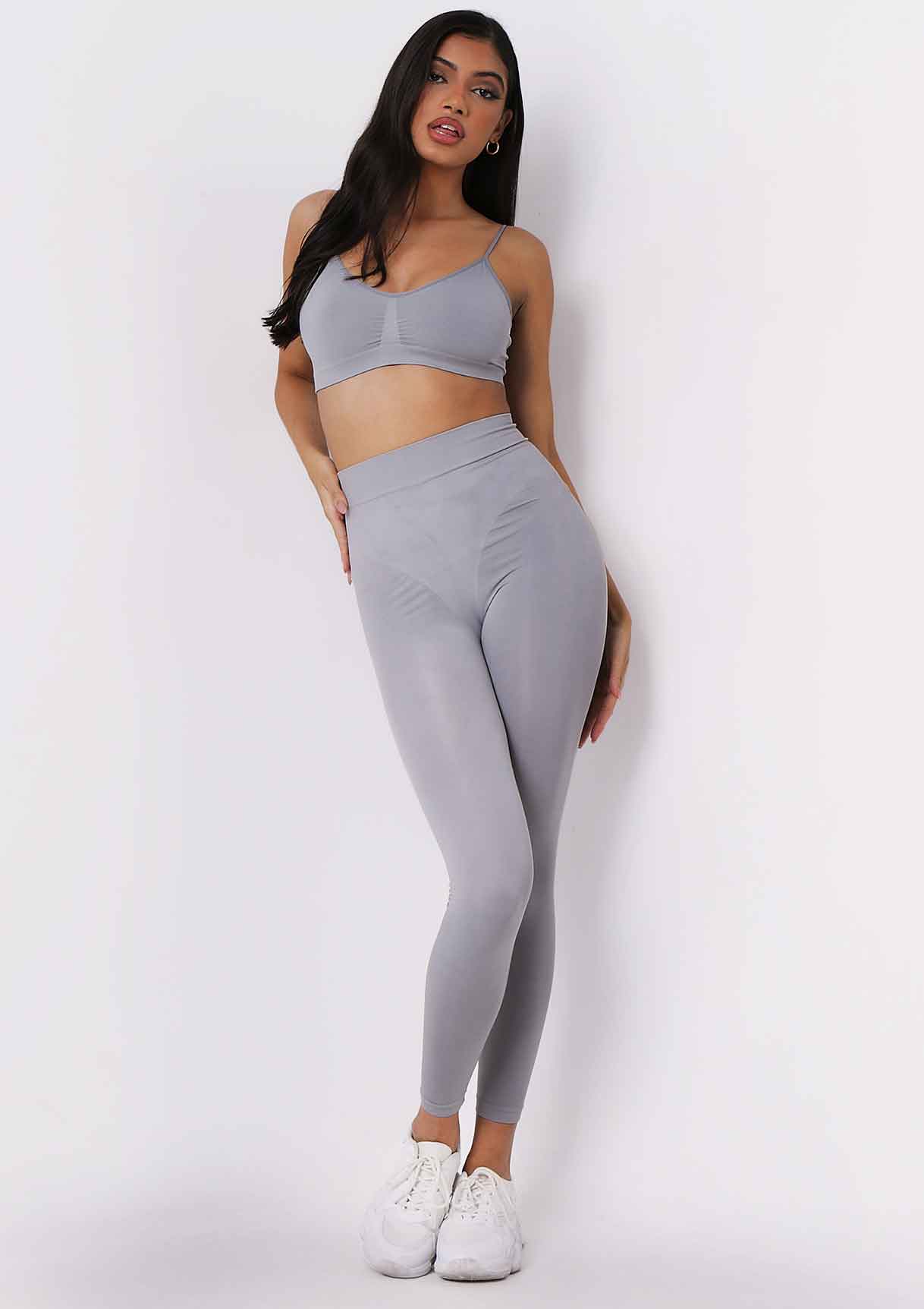 Ciara Grey Seamless Shapewear Strappy Bralet