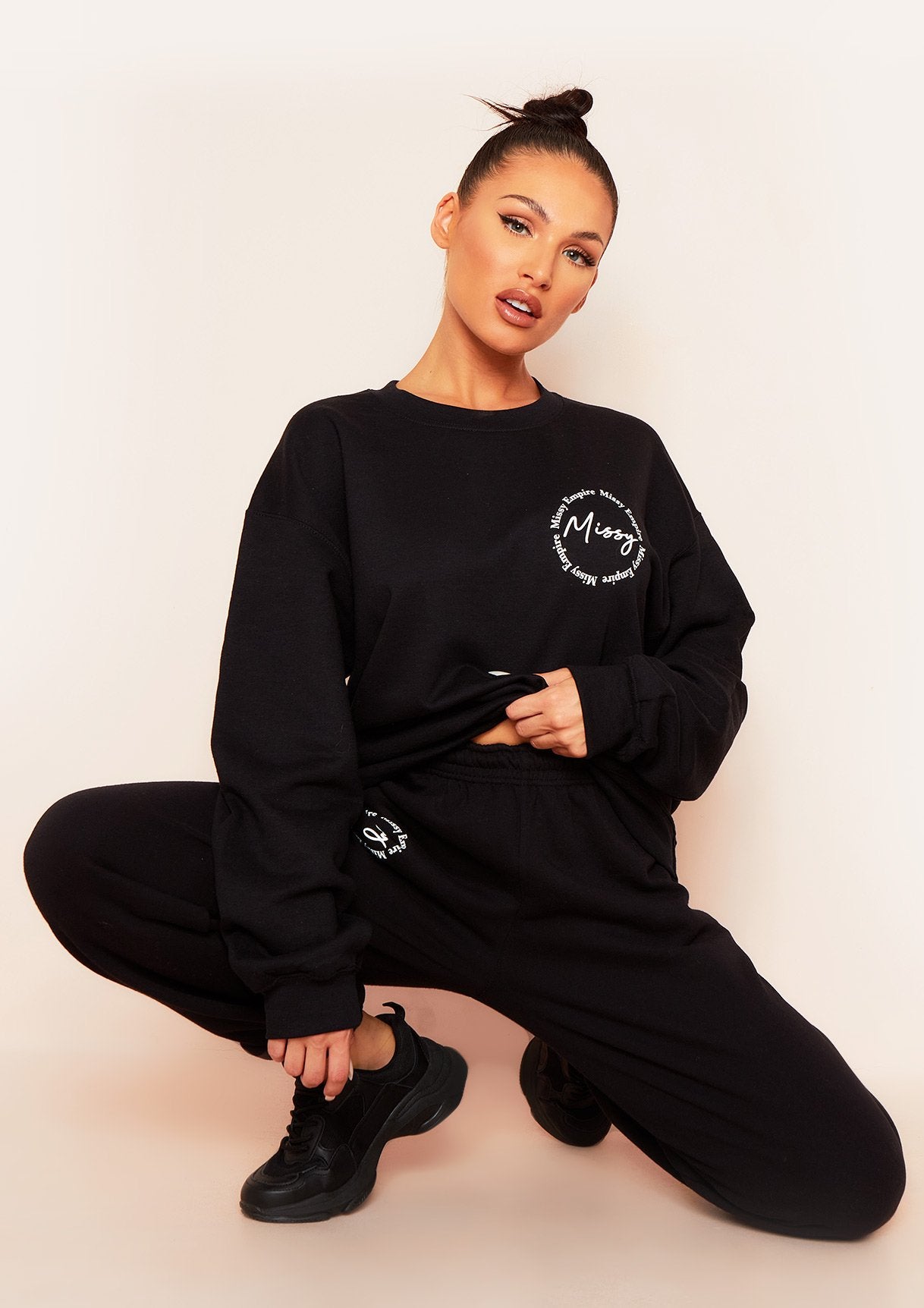 Isla Black 'Missy' Slogan Sweatshirt