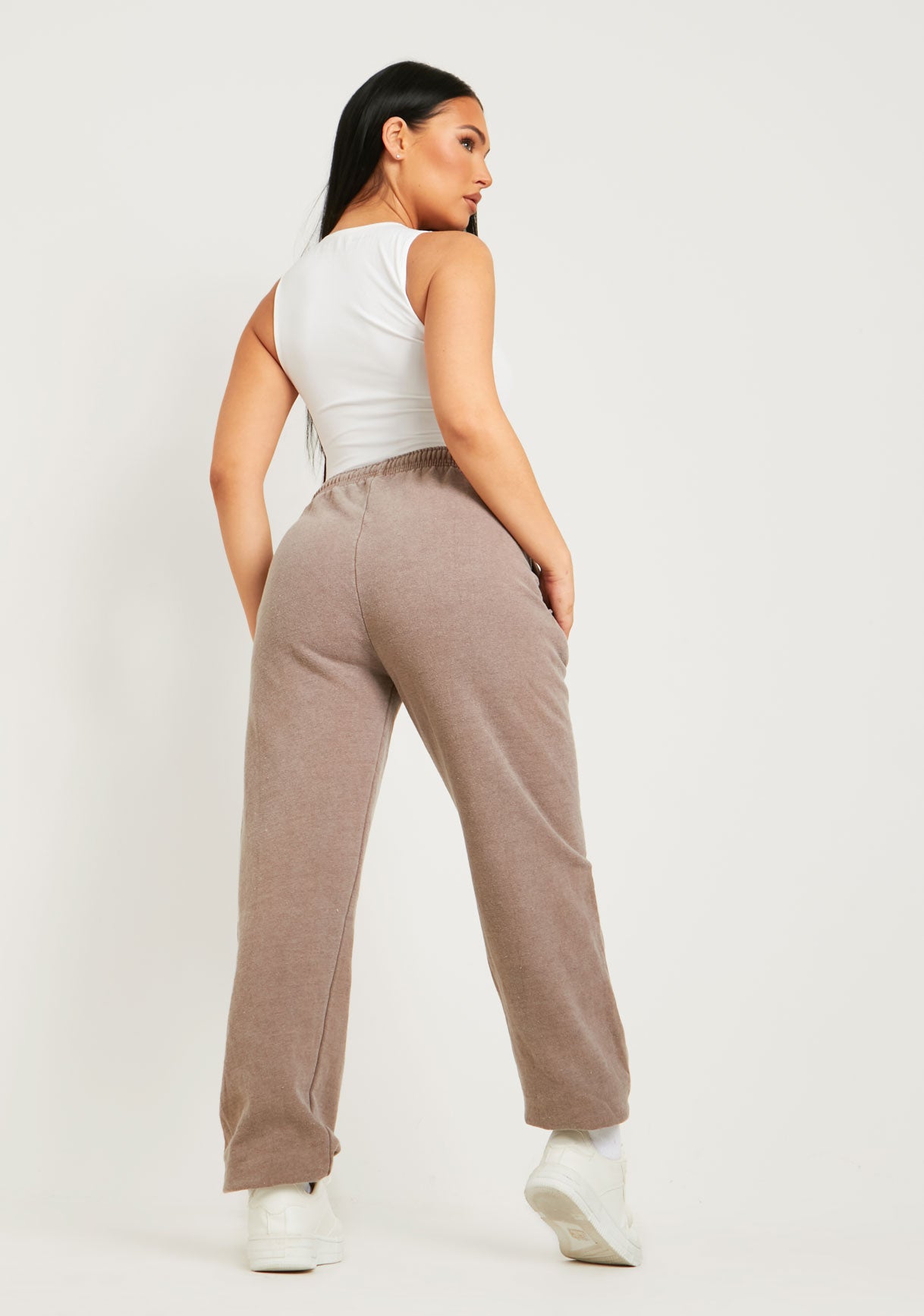 Blake Mocha Washed Casual Joggers