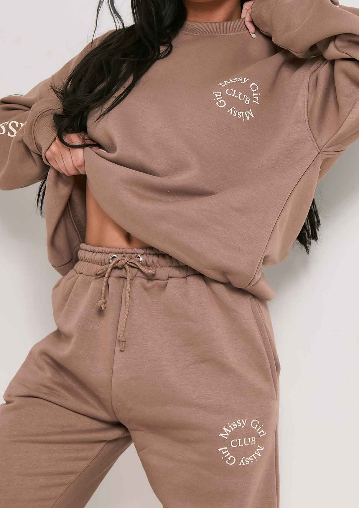 Esther Mocha Missy Empire Club Joggers