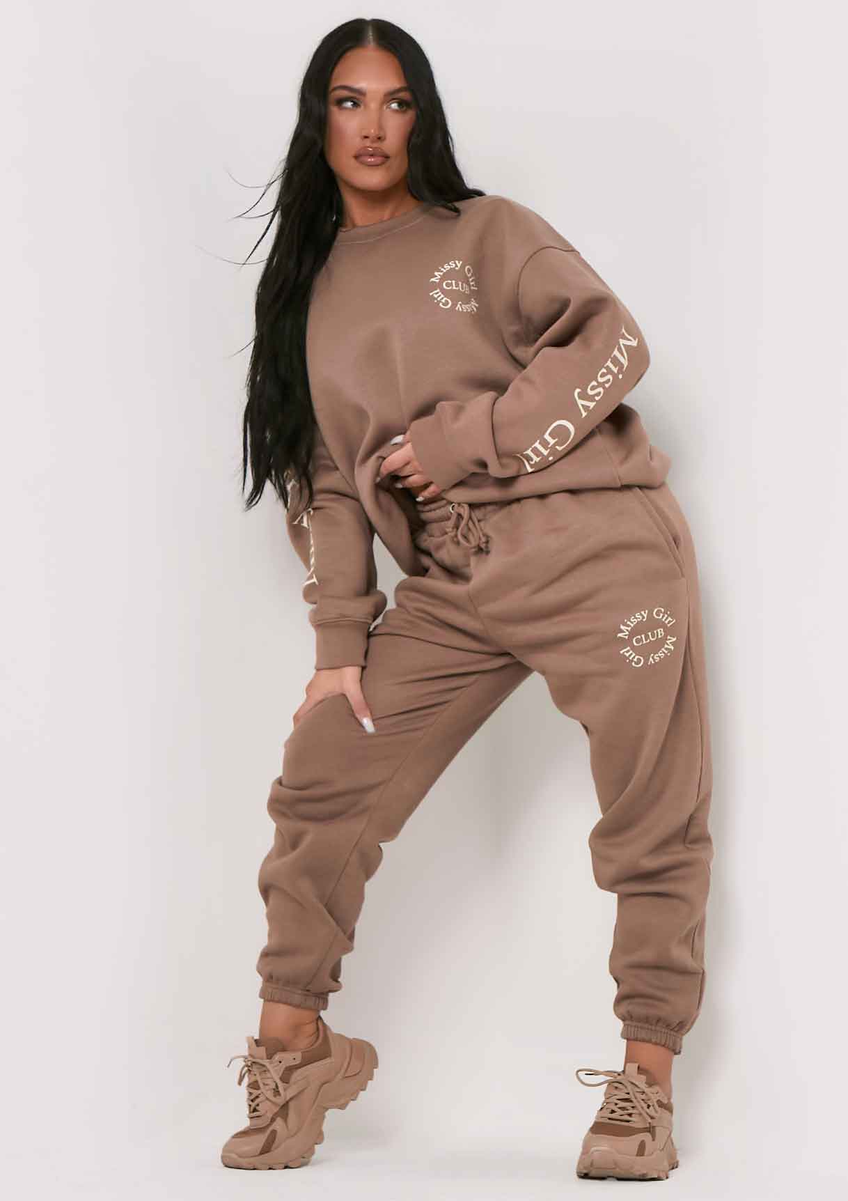 Esther Mocha Missy Empire Club Joggers