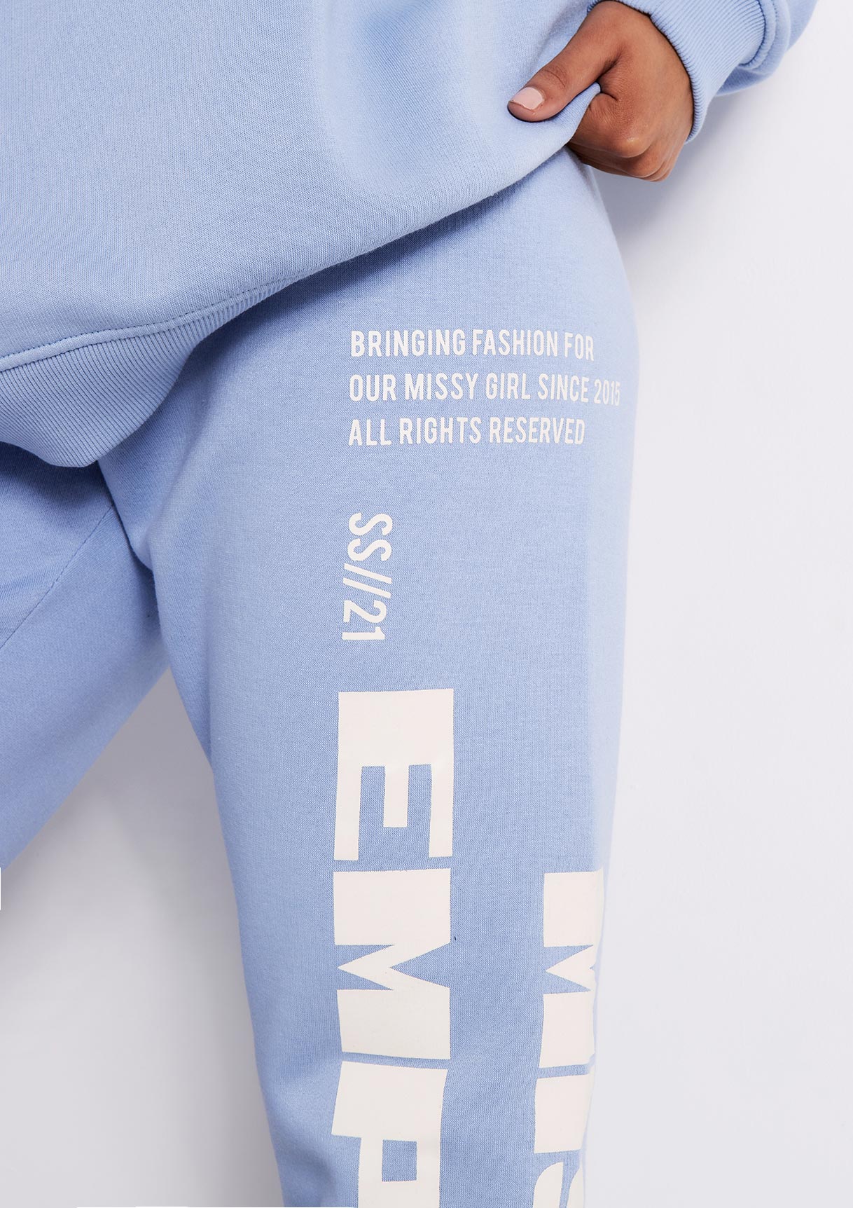 Layla Blue Missy Empire Slogan Joggers