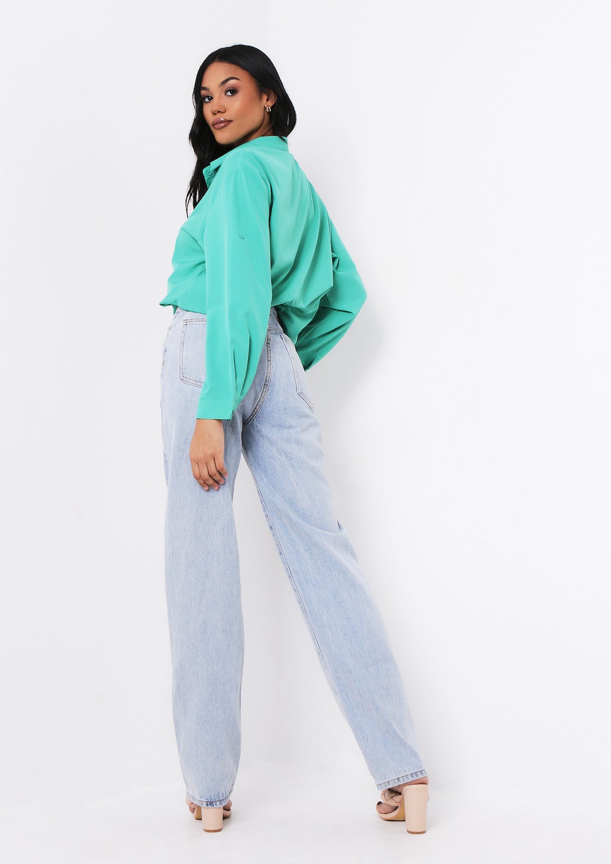 Aliza Green Oversized Button Up Shirt