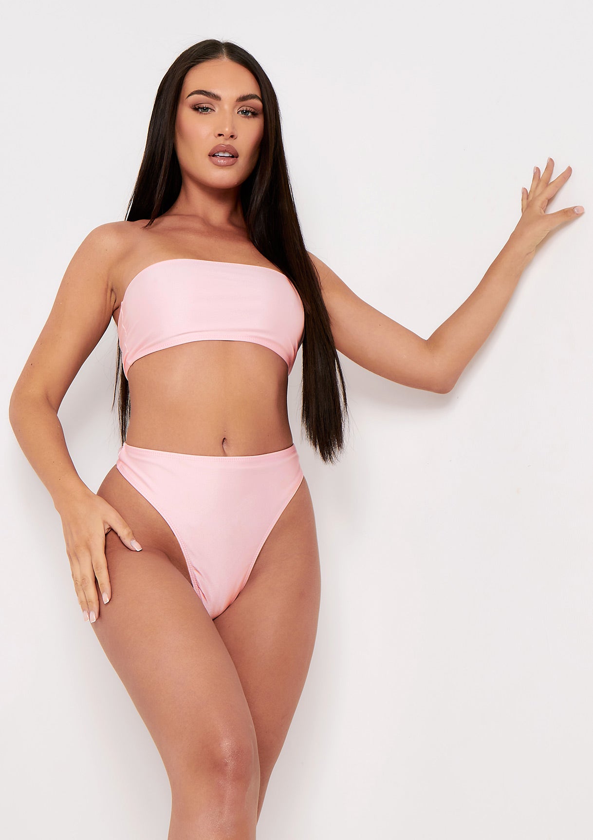 Grace Pink Bandeau Bikini Top