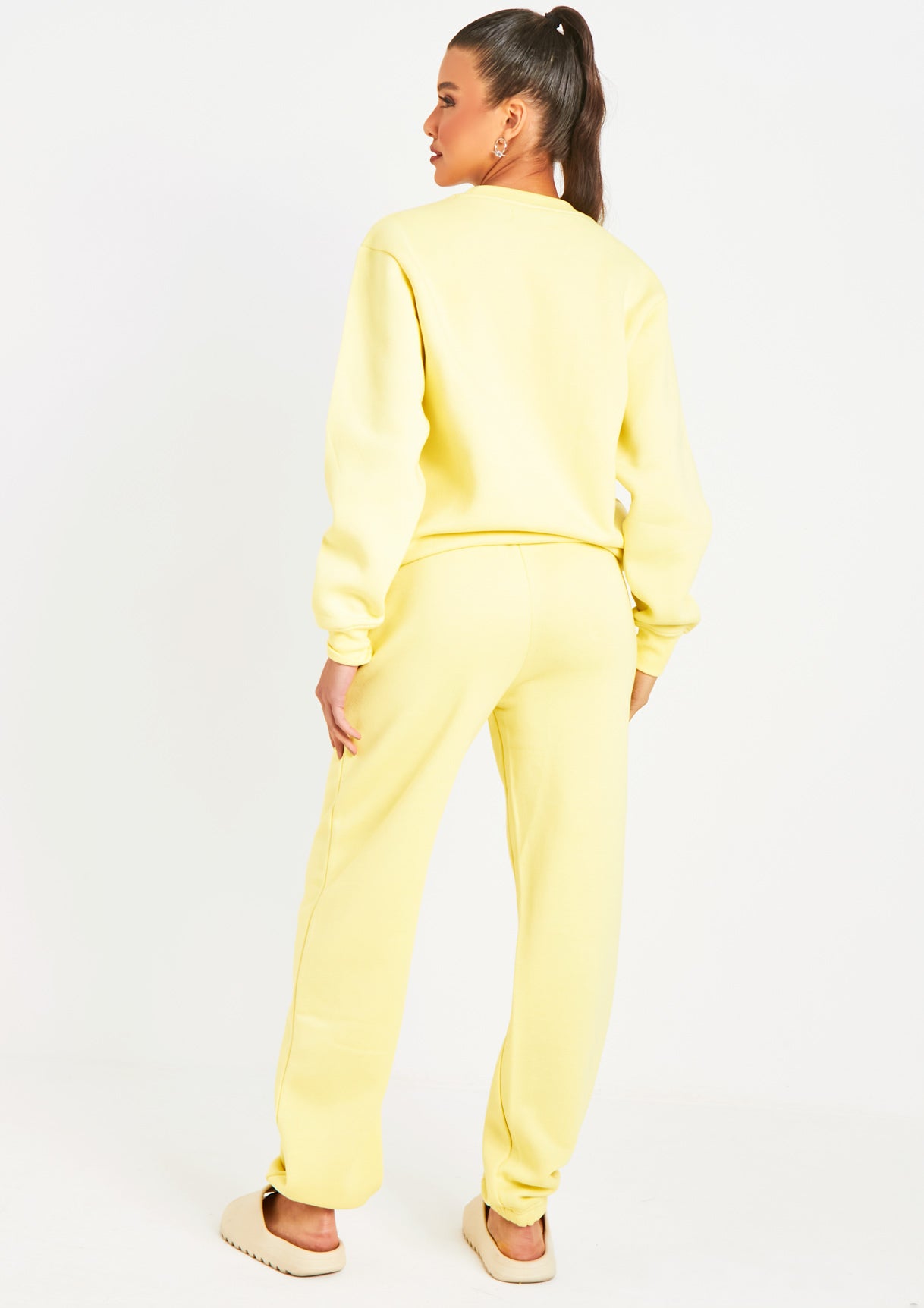 Charlie Lemon Yellow Wellness Slogan Jogger Co-Ord