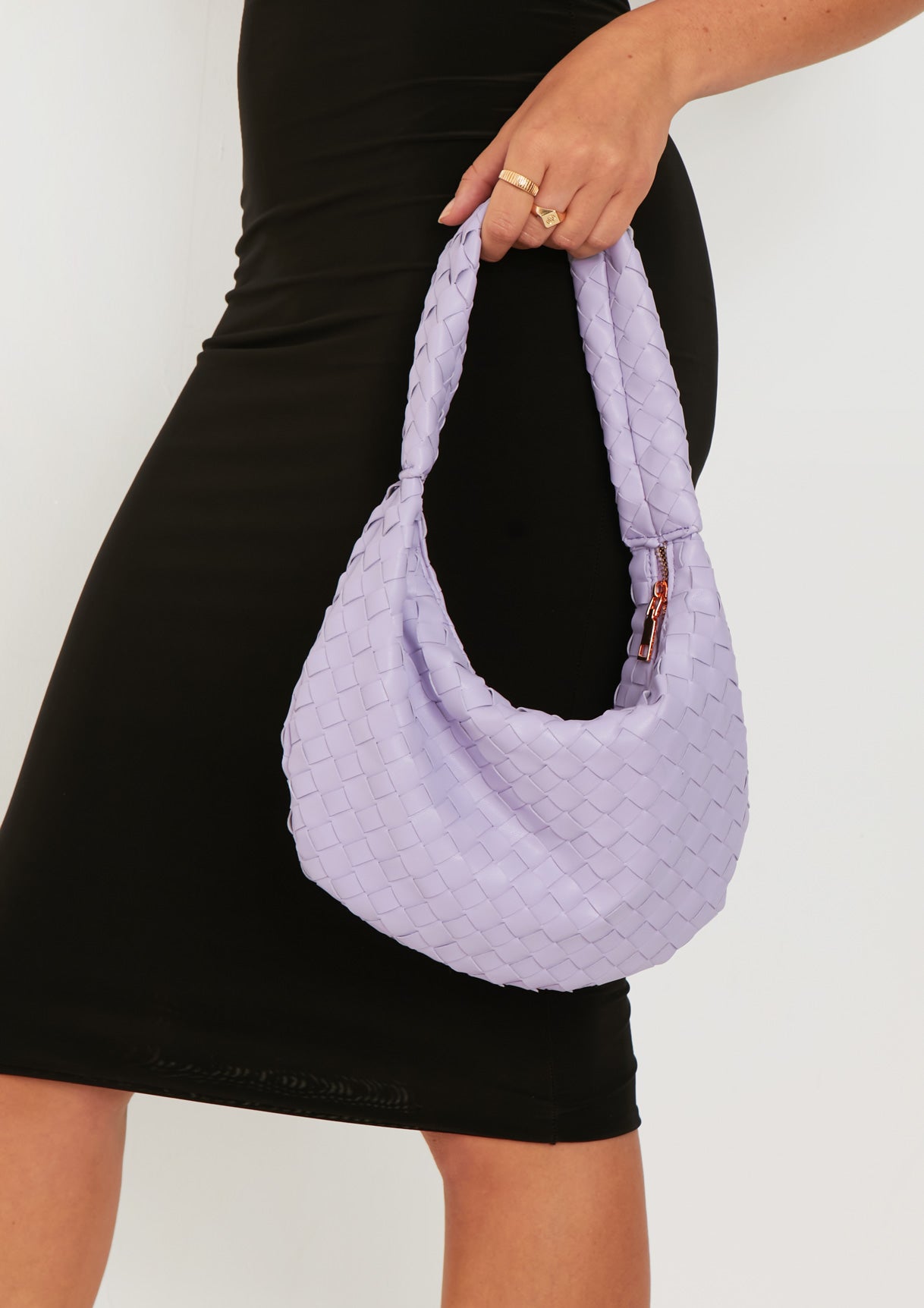 Marion Lilac Woven Shoulder Bag