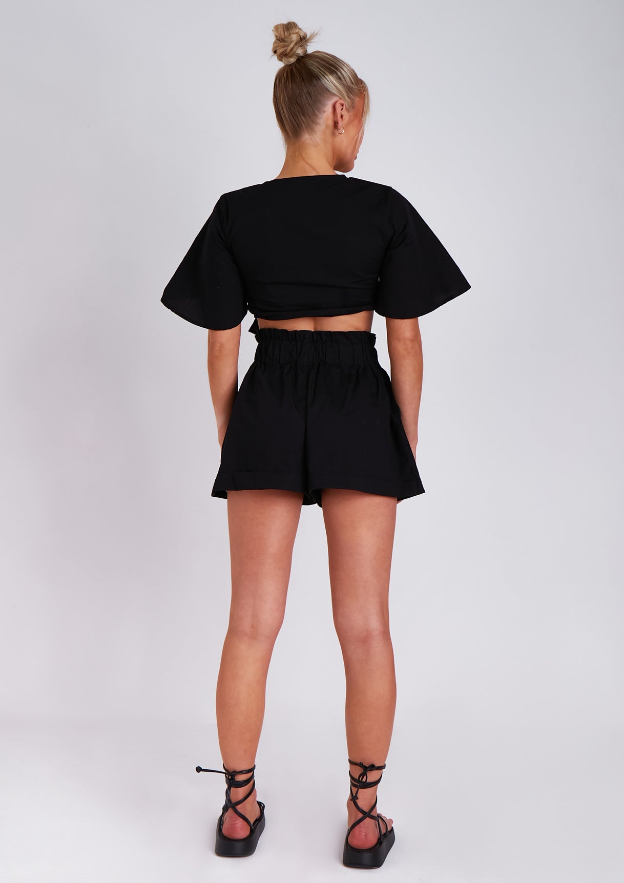 Mai Black Bow Shorts And Top Set