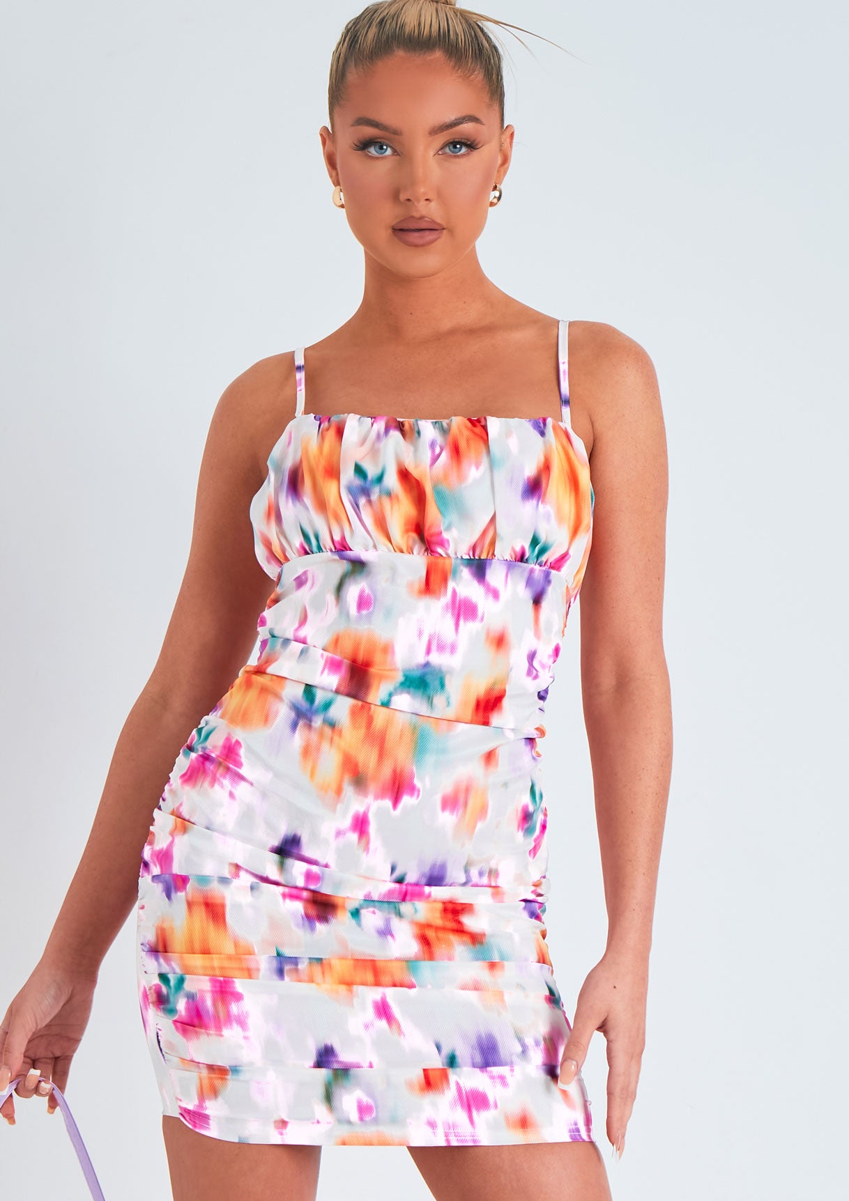 Carrie Abstract Print Mini Dress