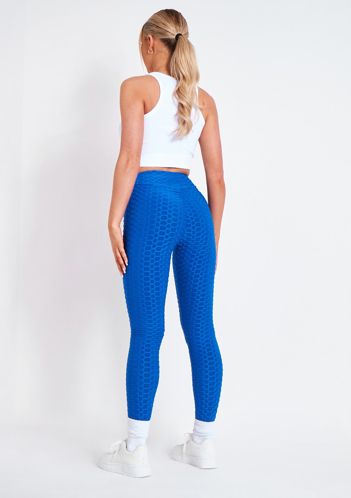 Ayvia Blue Waffle Active Ruched Bum Leggings