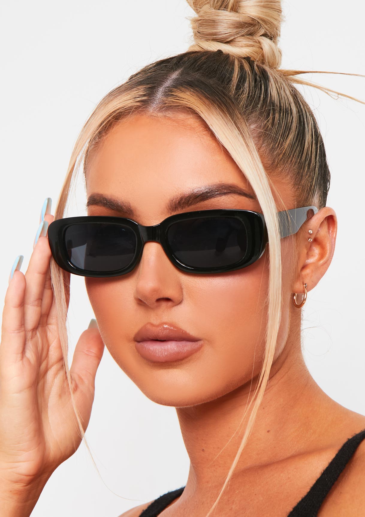 Jaime Black Retro Sunglasses