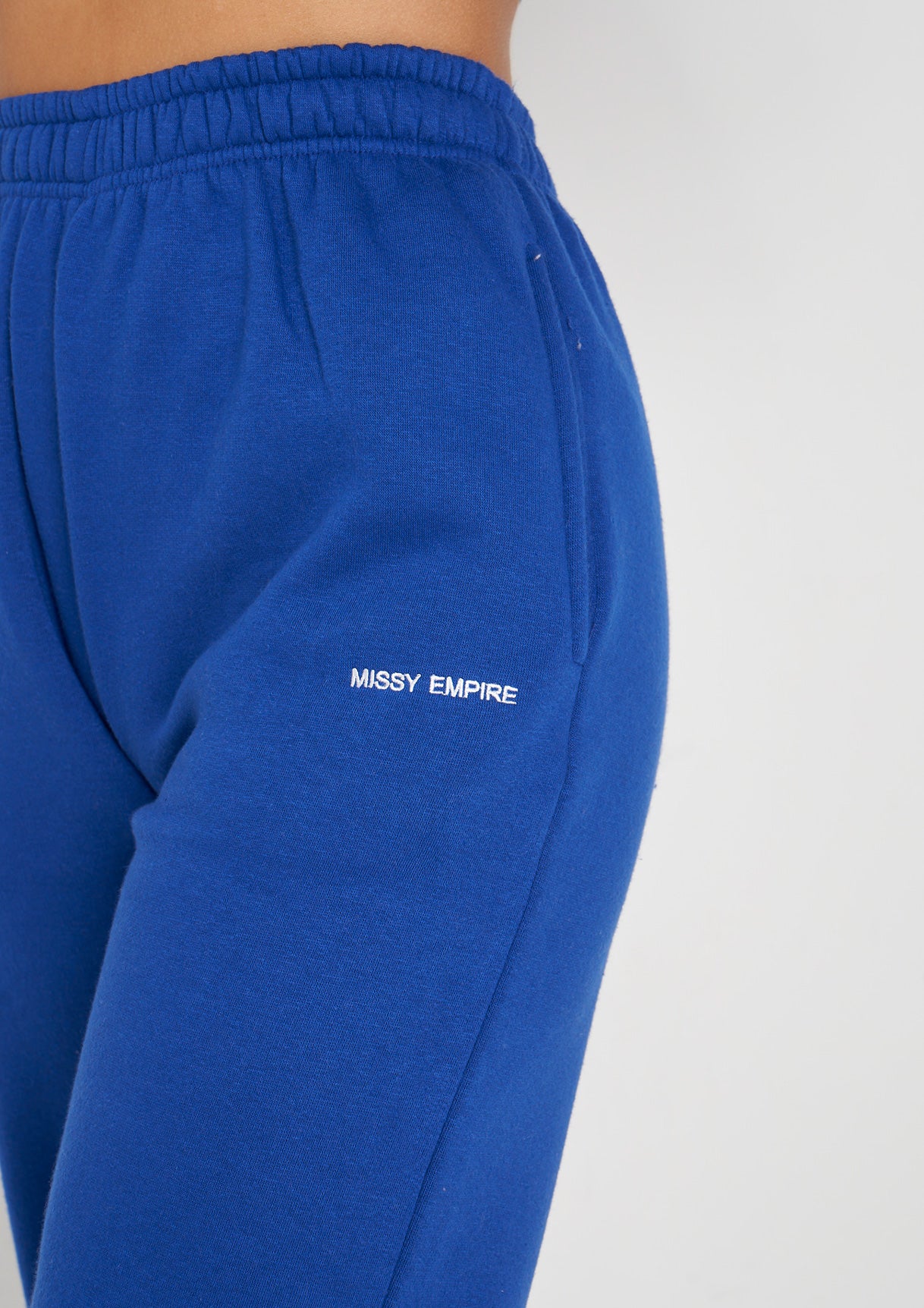 Jianna Cobalt Blue Embroidered Cuffed Joggers