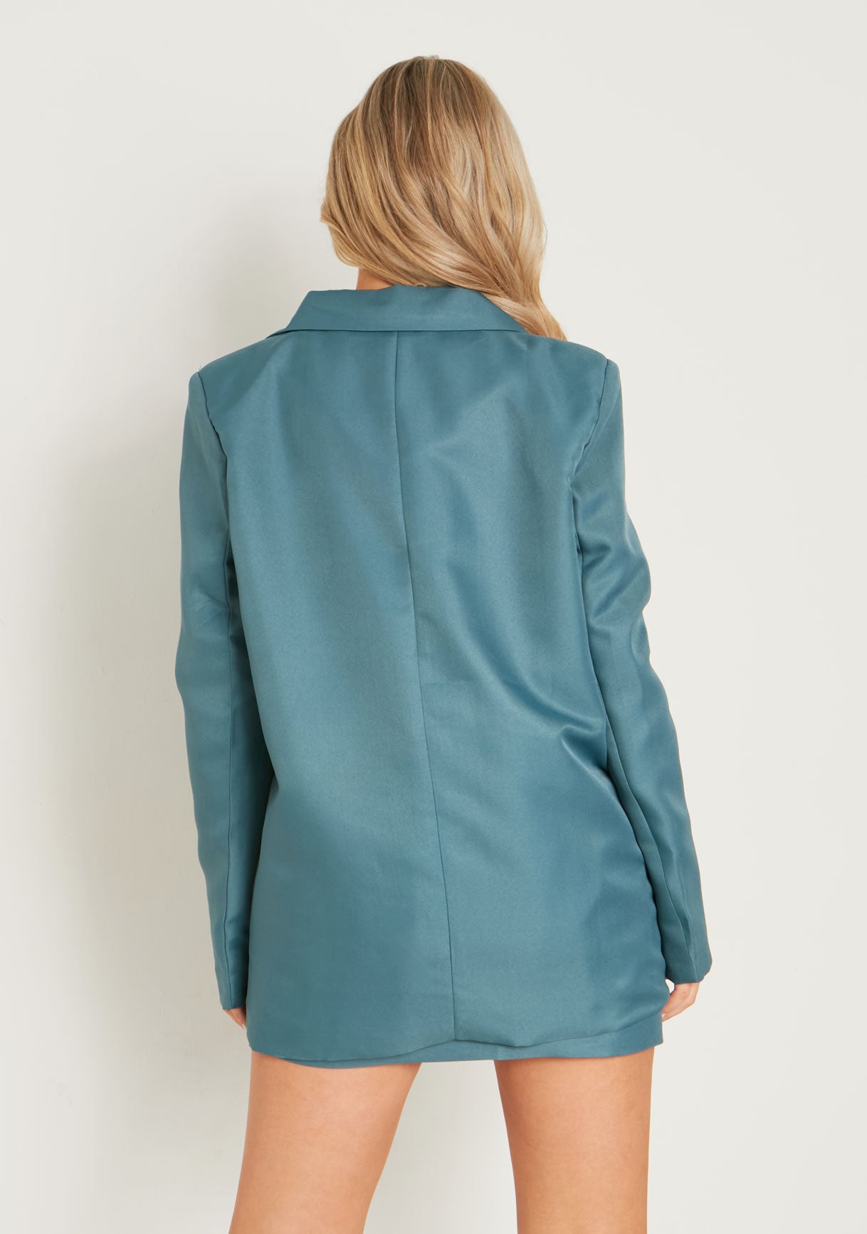 Demi Teal Cargo Pocket Blazer