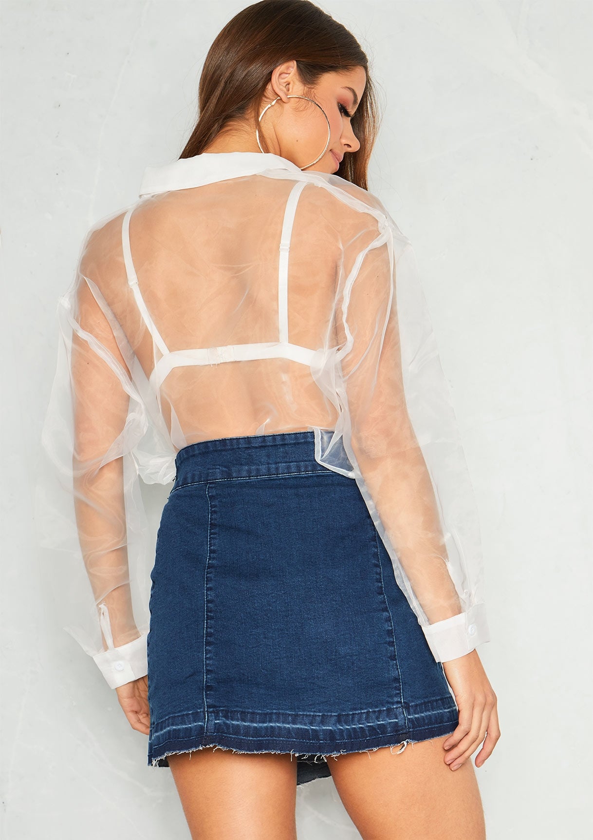 Indigo White Sheer Shirt