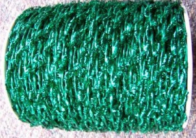 Sparkle Green Metallic Elastic Cord, 250 Yds (1 Roll)