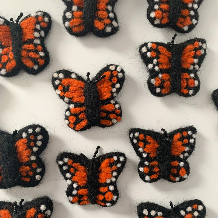 butterfly pattern felt