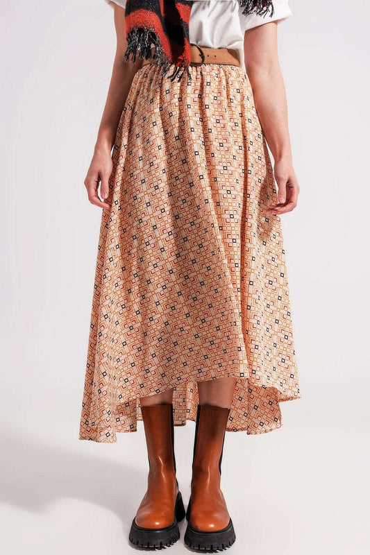 90s Midi skirt in geo print Szua Store