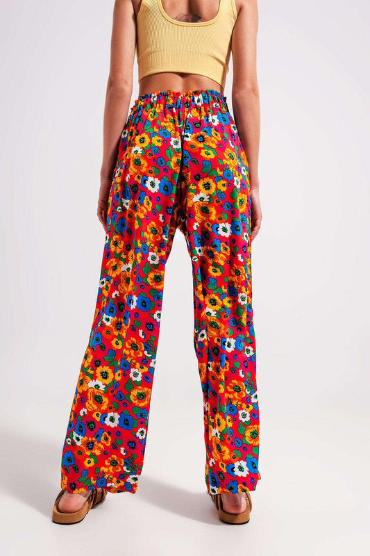 Belted pants in floral print Szua Store