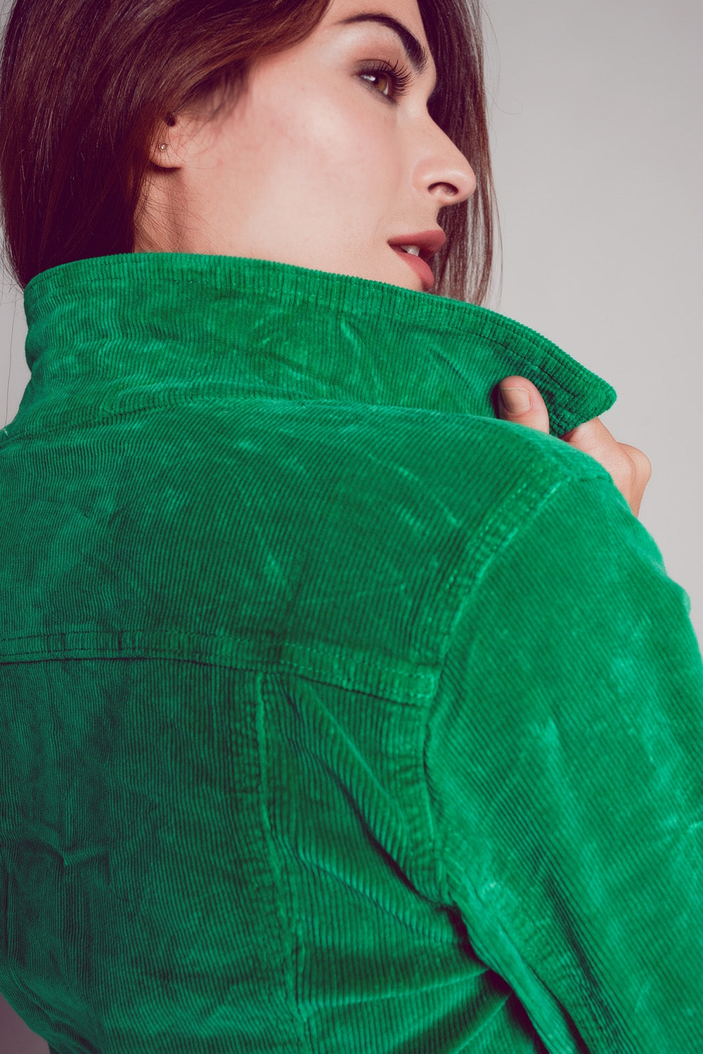 Cord jacket in green Szua Store