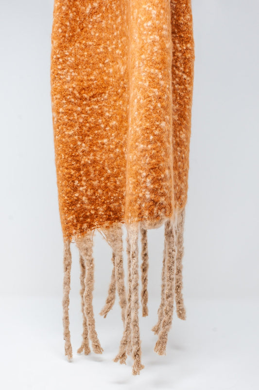 Fluffy tassel scarf in beige Szua Store