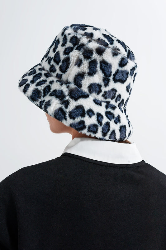 Grey bucket hat in animal print Szua Store