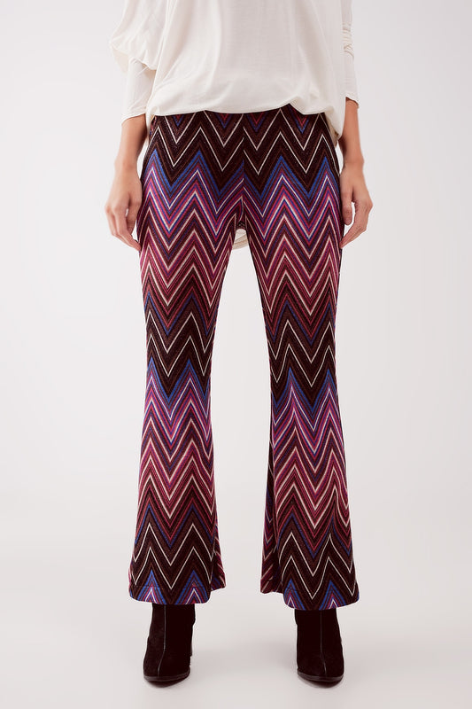 Pants in fuchsia geo print Szua Store