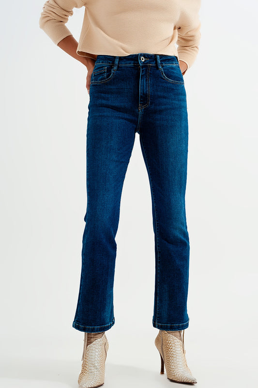 Stretch flare jeans in midwash Szua Store