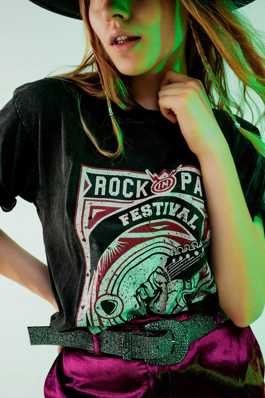 Tee Rock Park graphic in black Szua Store