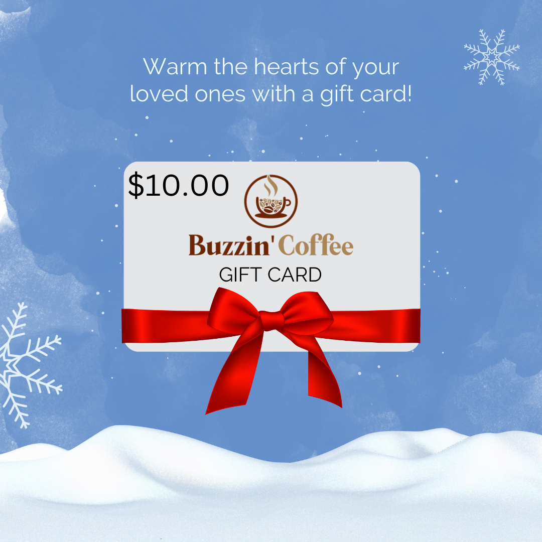 Bạn đang tìm kiếm món quà tặng thích hợp cho người thân, bạn bè của mình? Hãy tham khảo ngay thẻ quà tặng Buzzin\'! Với các mệnh giá từ 10$, 25$, 50$, 100$, bạn có thể tặng người thân một ly cà phê ngon tuyệt và nhận được cảm ơn từ trái tim của họ. 