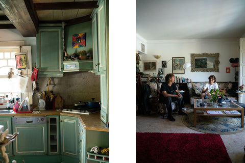 Paco and Valerio at their house in Fonte da Telha, Portugal for "By Any Means" series by Alaïa Alpine Alternative