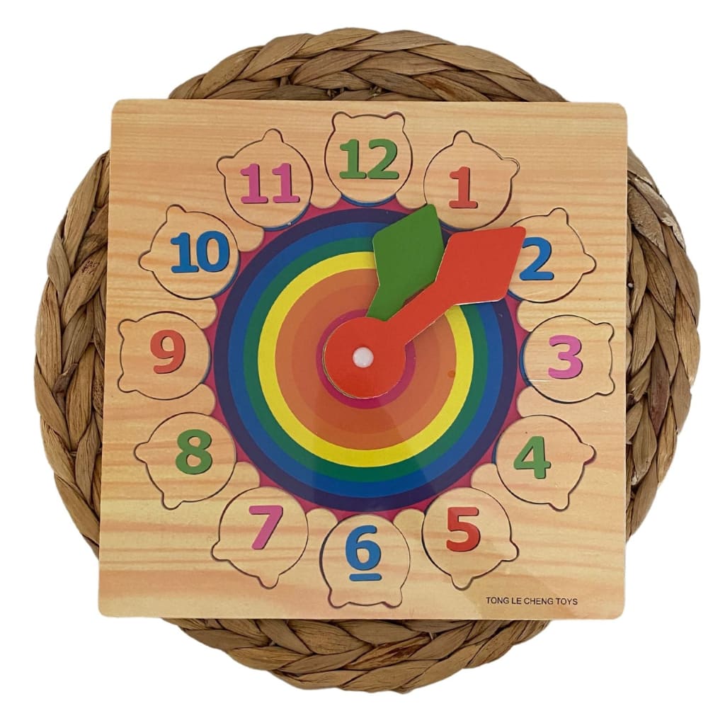 mundo buba - Reloj de didáctico montessori con encajes para bebés y niños – mundobuba