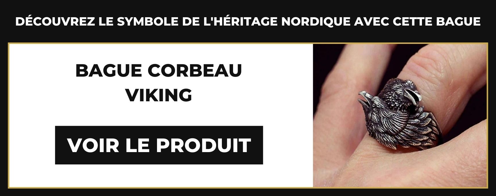 bague corbeau viking