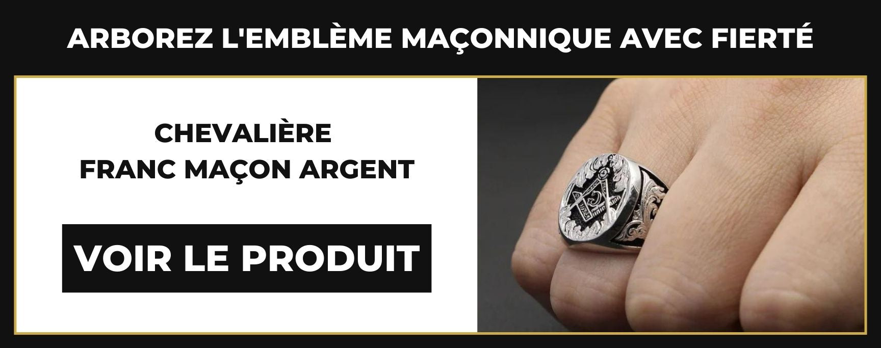 chevalière franc-maçon argent