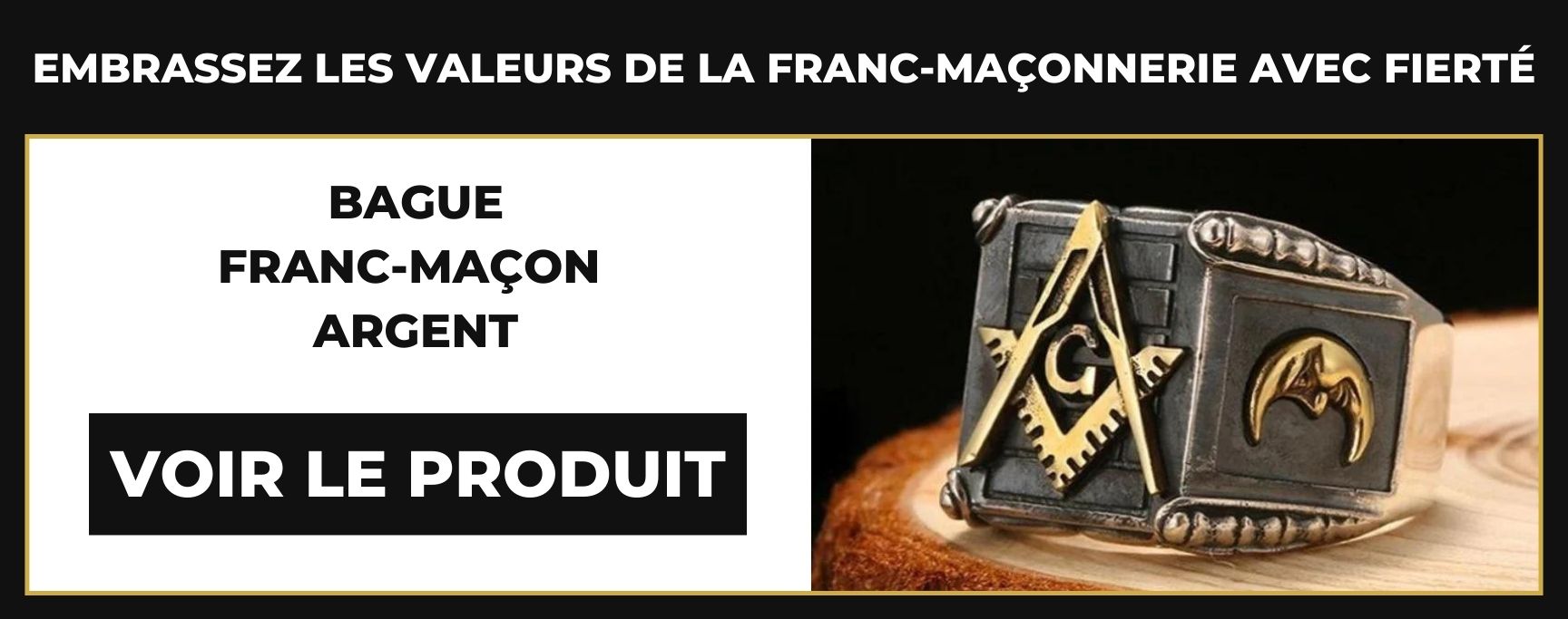 bague franc-maçon argent