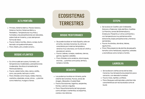 Terrestrial ecosystems