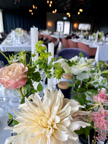 Bryllup dekorert på Havet restaurant