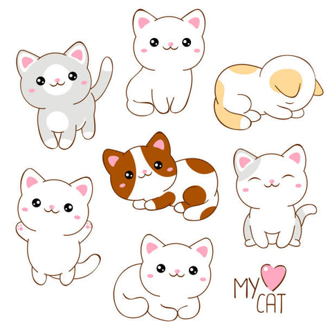 drawings of cute cats