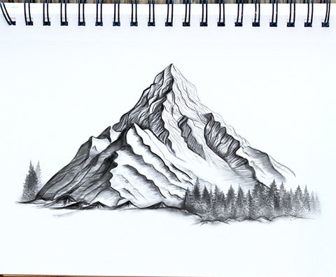 mountains landscape drawing