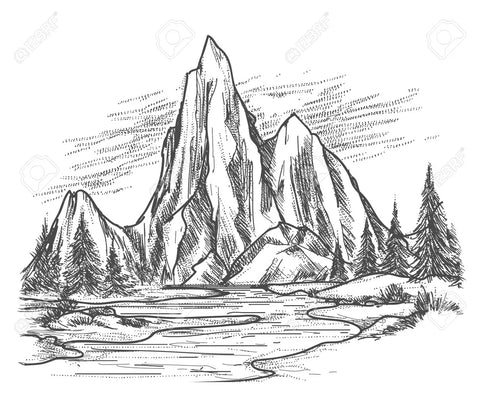 mountain landscape sketch