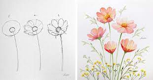 flower sketch ideas