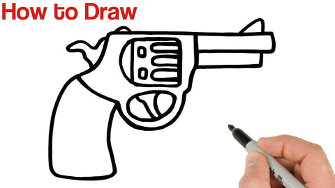 how to draw a gun