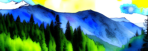 mountain landscape drawing