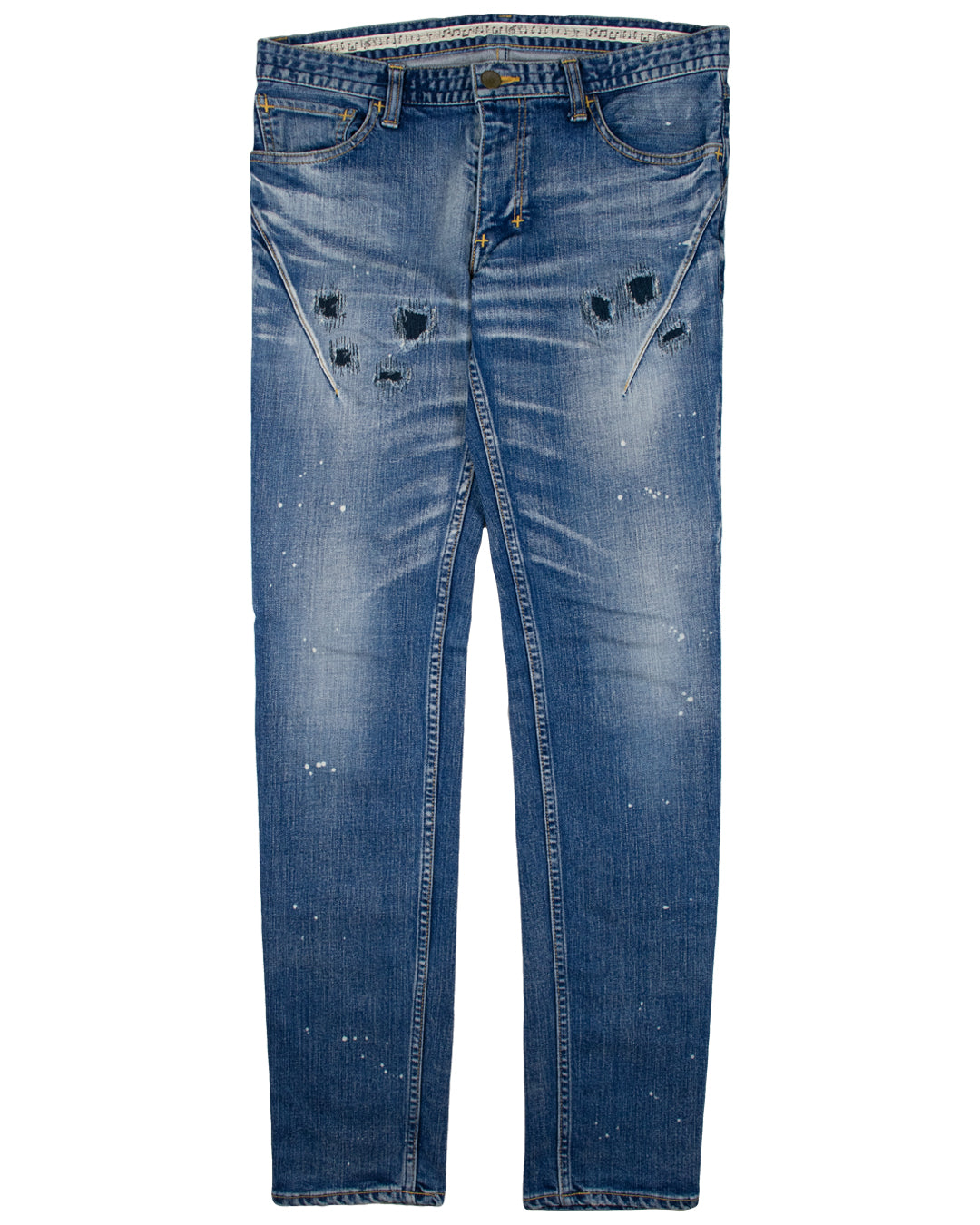 Number (N)ine Distressed Paint Splatter Denim – SaolMortem