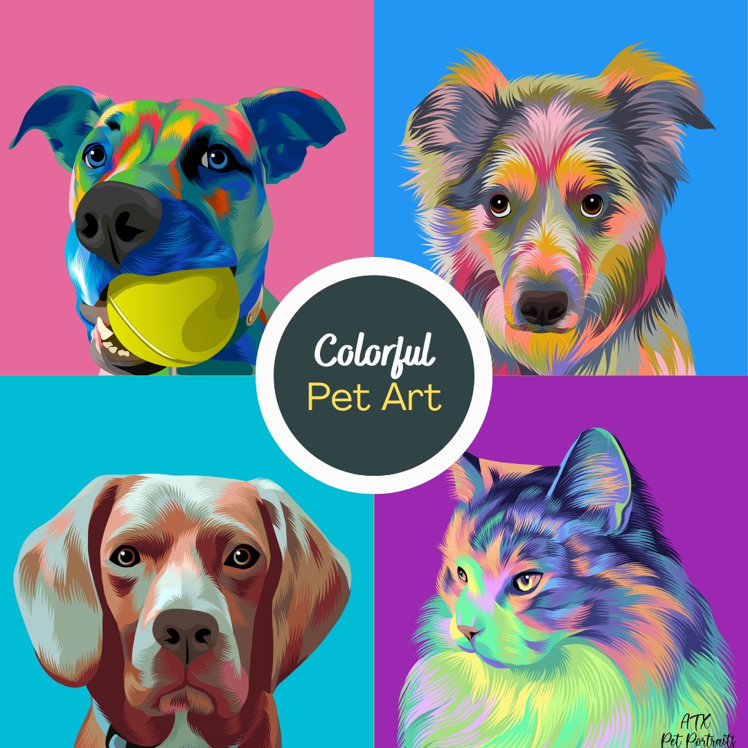 Custom Hand-Drawn Pet Pop Art: Celebrating Your Furry Friend in Style ...