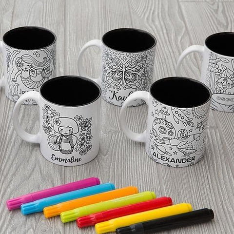 Coloring mugs