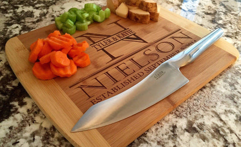 Buy Personalized 11x14 Bamboo Cutting Board with Rounded Edge