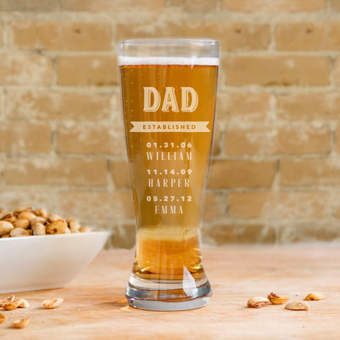 Buy Personalized Grand Pilsner Glass for Dad