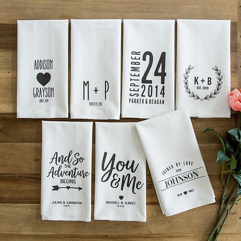 Buy Personalized Wedding Tea Towels